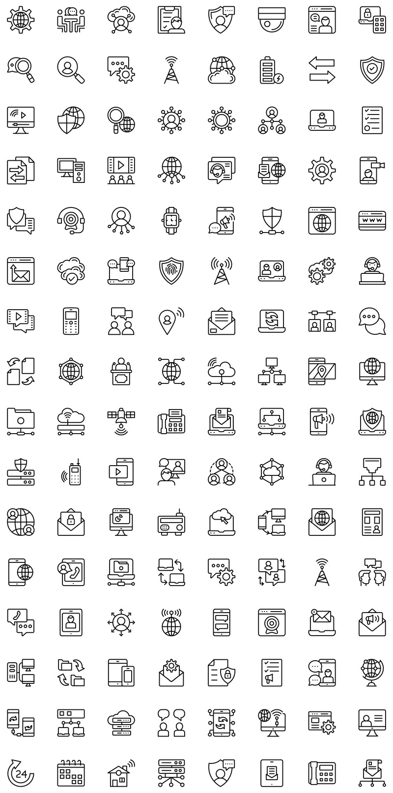 Verzameling van netwerkpictogrammen - Features Image 1