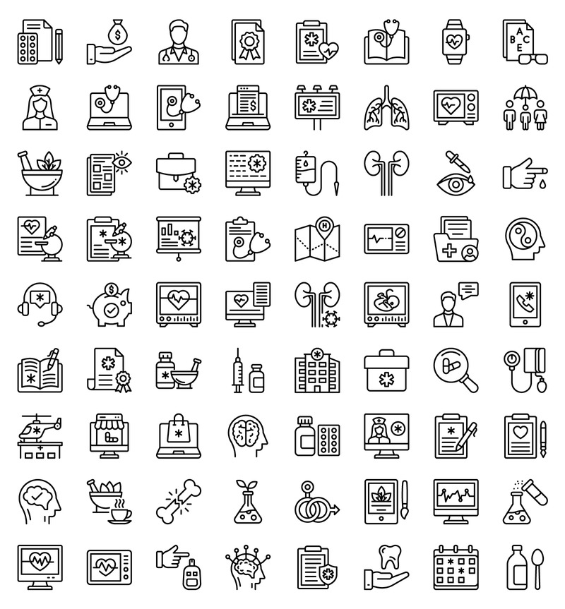 70+ 医疗保健创意设计图标 - Features Image 3