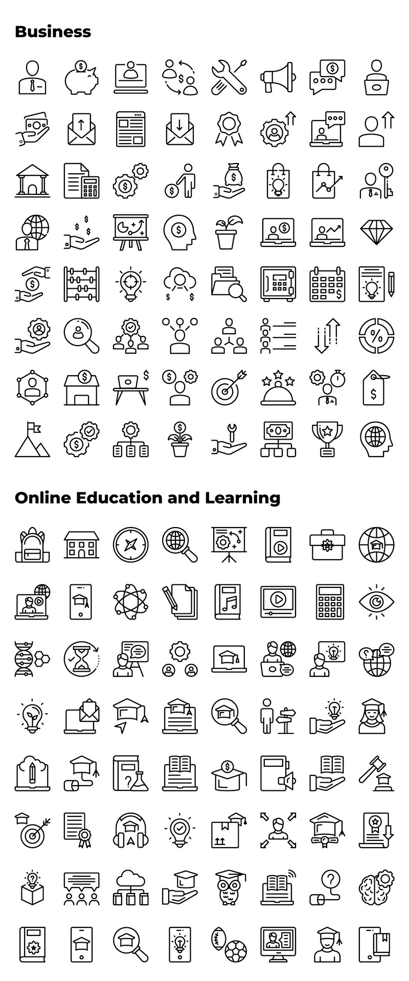750+ Bundle of colored vector line icons - Features Image 15