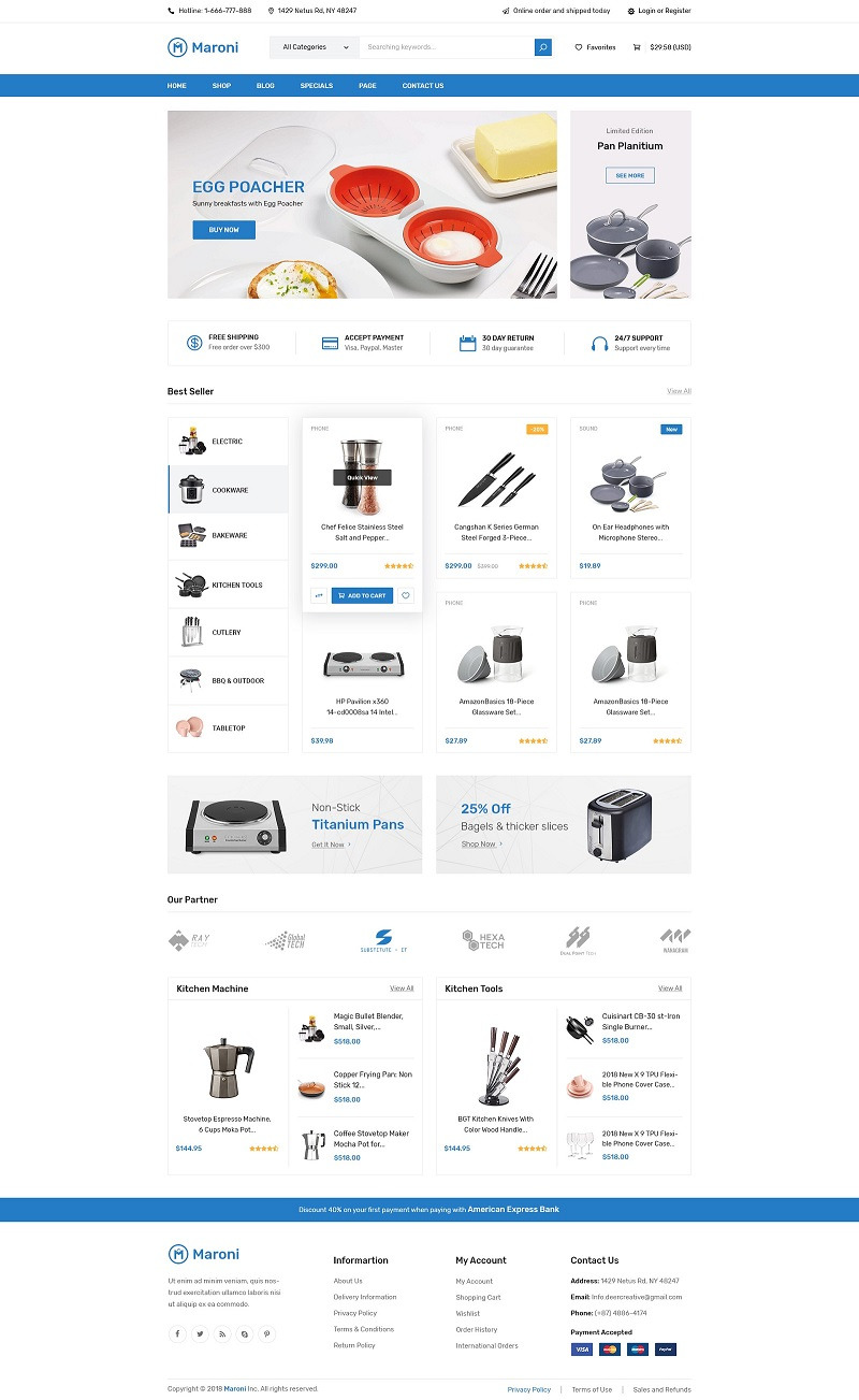 Maroni | Multipurpose Electronics eCommerce PSD Template - Features Image 1