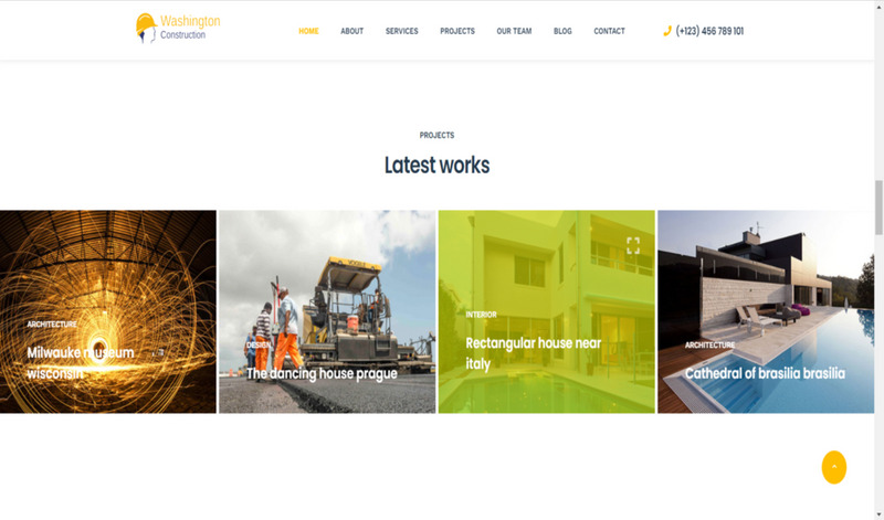 Washington Construction Landing Page HTML Template - Features Image 1