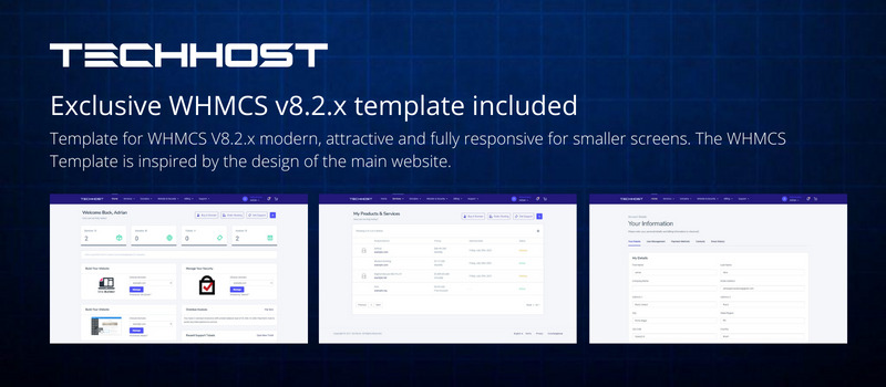 TECHHOST - HTML Hosting Website Template & WHMCS Template - Features Image 1
