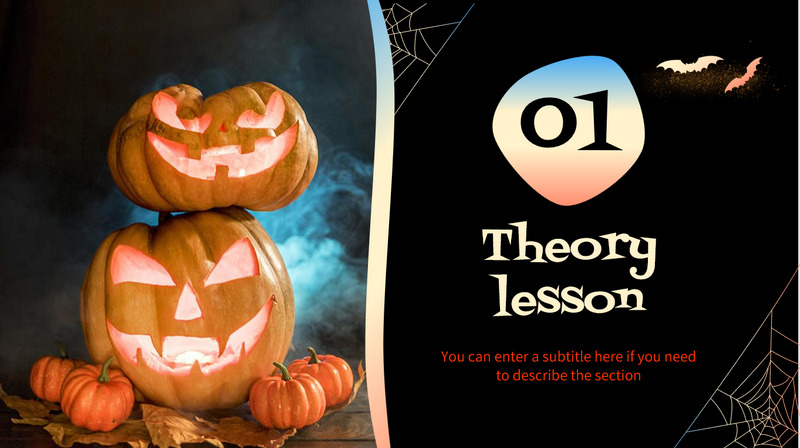 Halloween Pumpkins Powerpoint Template 44 Slides - Features Image 3