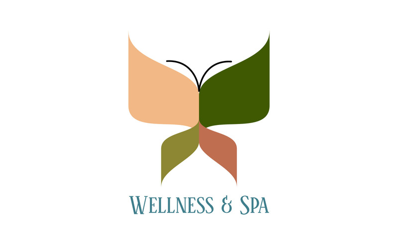 Wellness I Spa Nowoczesne Logo Szablon Wektor Projekt Graficzny Biały - Obraz funkcji 1