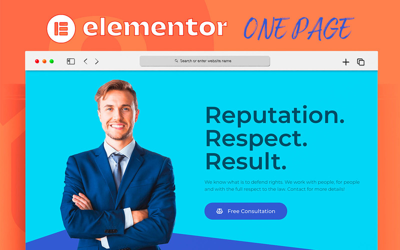 Lawyer Pro Elementor Landing Page Template - Features Image 1