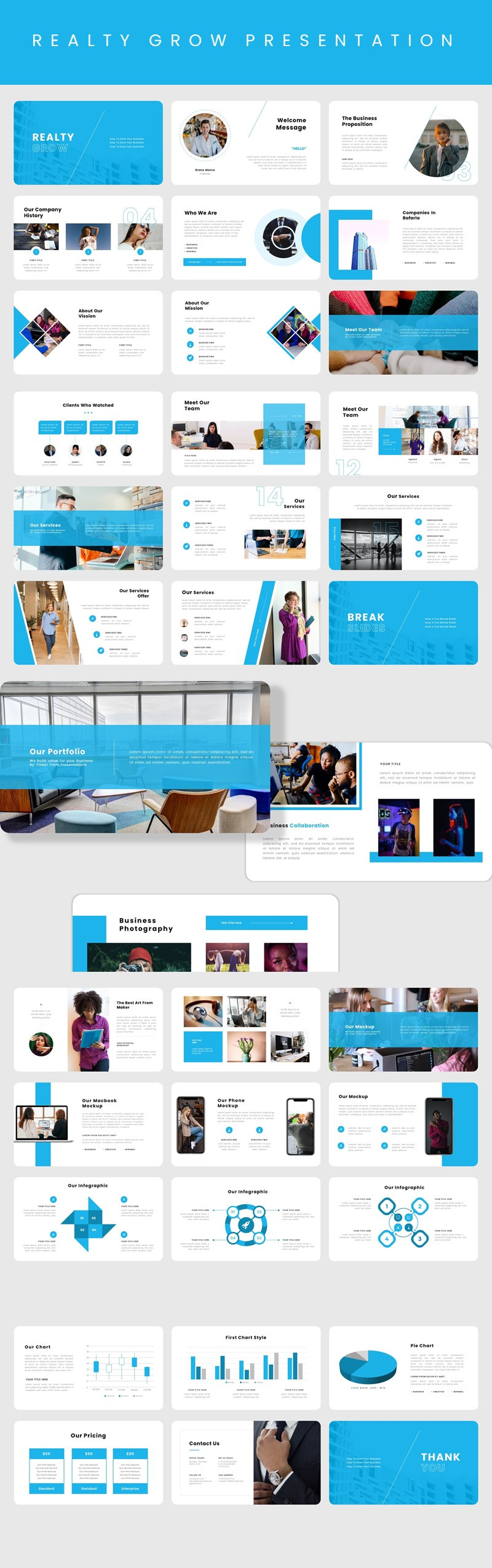 Realty Grow - Modello PowerPoint aziendale - Caratteristiche Immagine 1