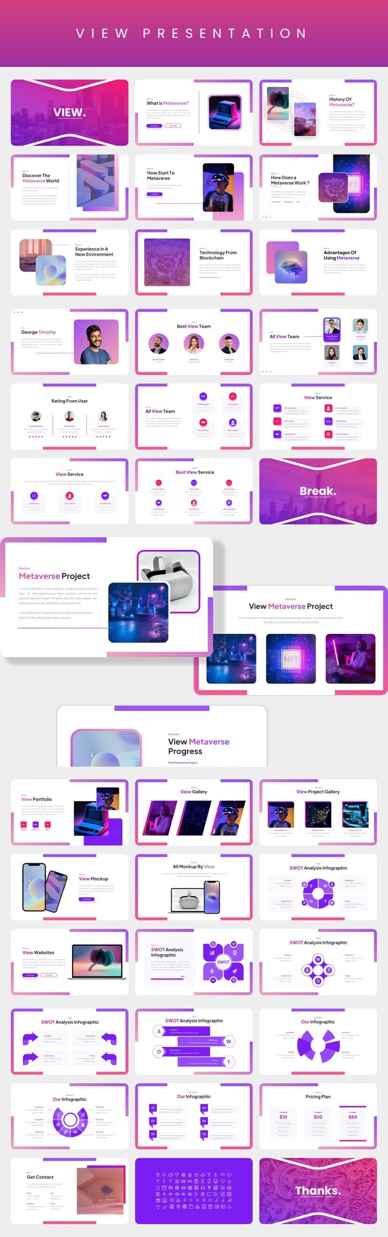 Visualizza - Modello di diapositive Google per realtà virtuale e metaverso - Caratteristiche Immagine 1