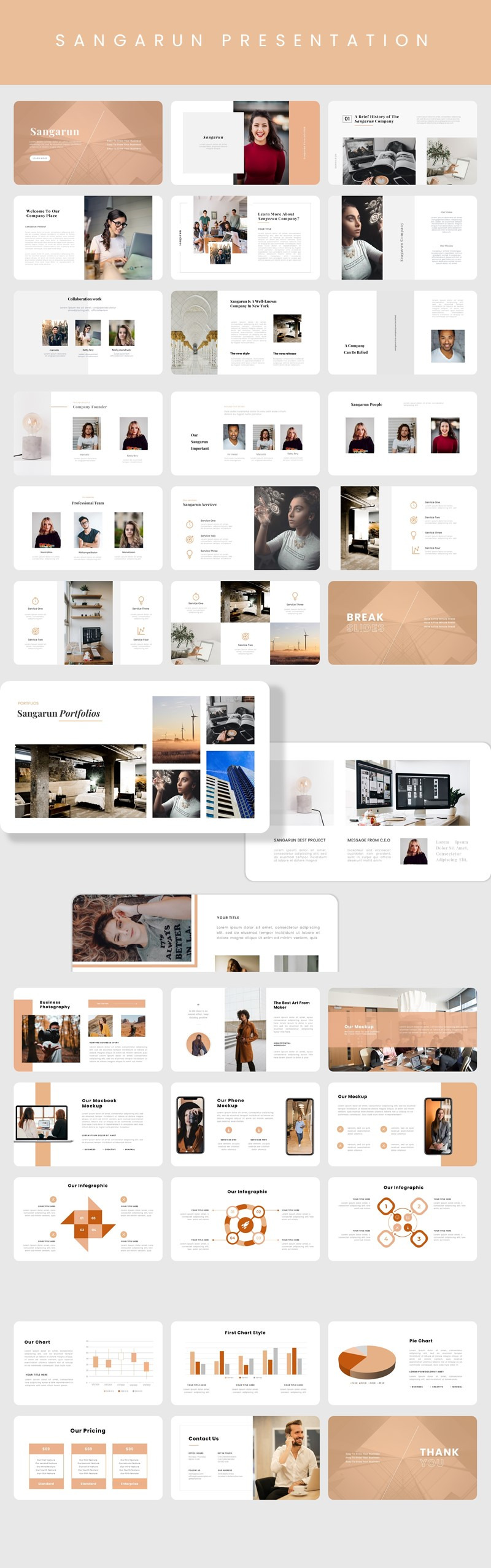 ٍSangarun - Modello di keynote aziendale creativo - Caratteristiche Immagine 1