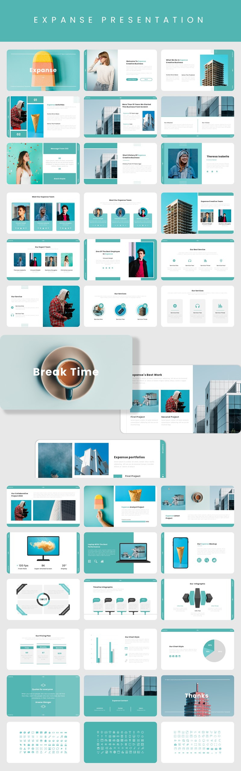Expanse - Modello di Presentazioni Google per attività creative - Caratteristiche Immagine 1