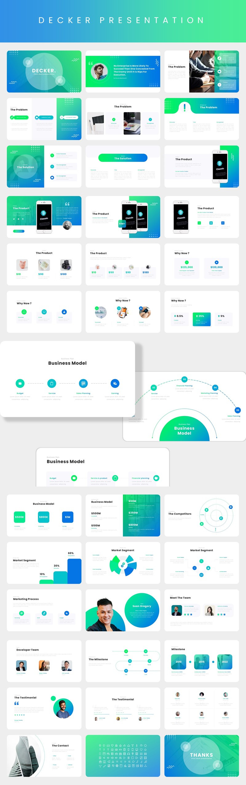 Decker - Pitch Deck Google Slides-Vorlage - Eigenschaften Bild 1