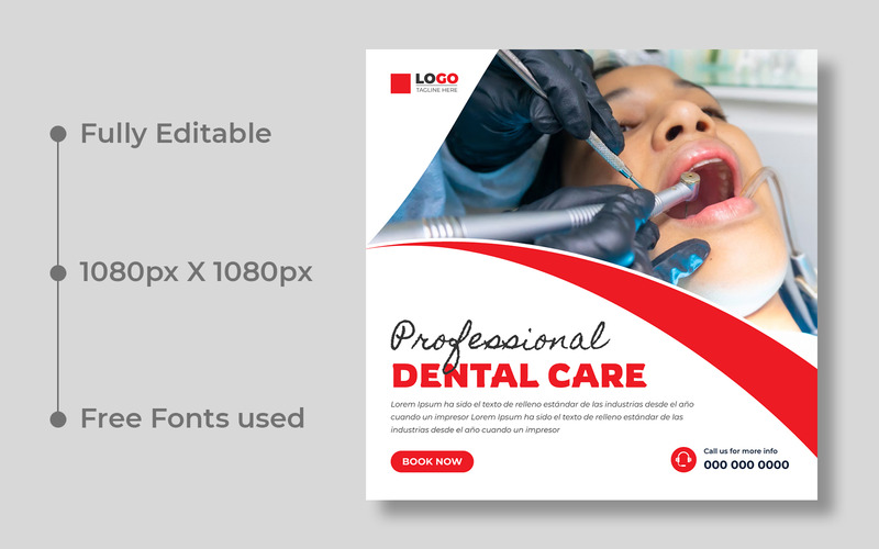 Dental Care Social Media Post Template Ver-5 - Features Image 1