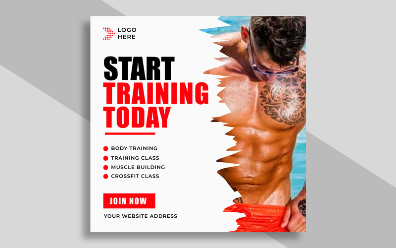 Fitness Gym Social Media Post Template Ver-7 - Features Image 1