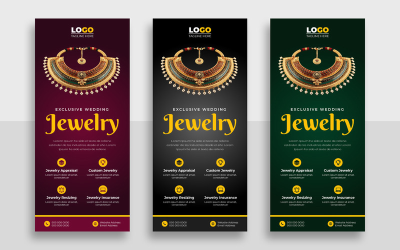 Wedding Jewelry Rack Card or Dl Flyer Template Ver-1 - Features Image 1