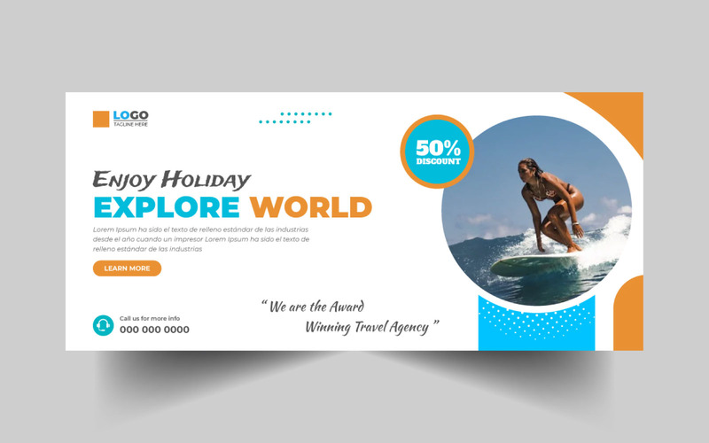 Tour and Travel Agency Facebook Cover Template Ver-12 - Features Image 1