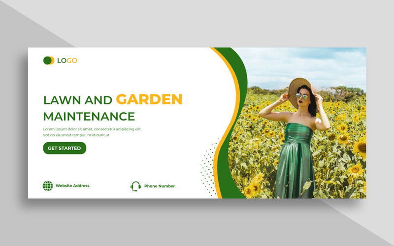 Gardening Services Social Media Facebook Cover Ver-4 - Features Image 1