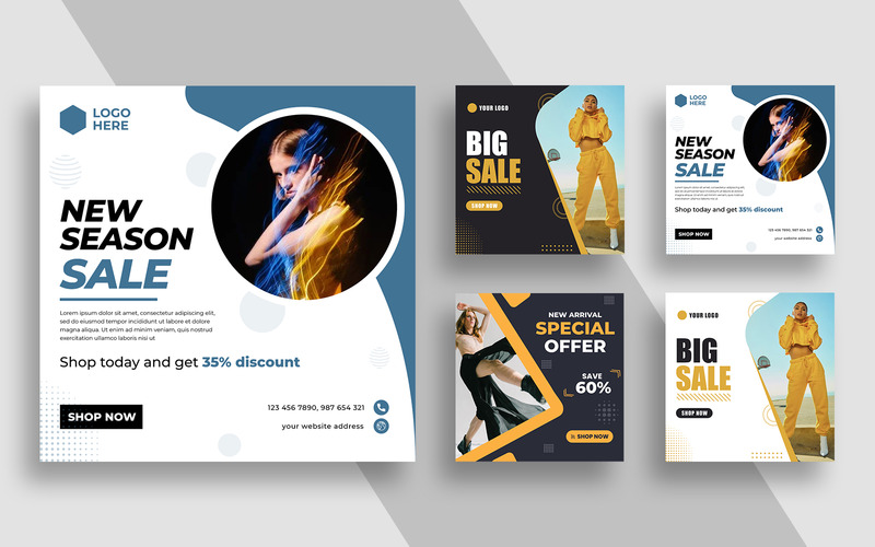 Fashion Sale Social Media Post Template Ver-1 - Features Image 1