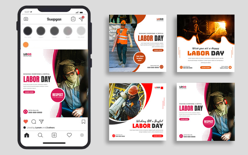 Labor Day Celebration Social Media Instagram Post Ver-1 - Features Image 1