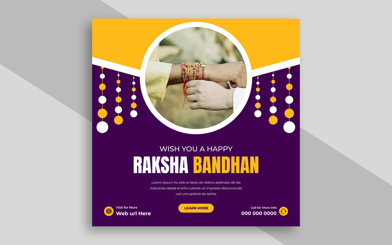Raksha Bandhan Social Media Post Banner Ver-1 - Features Image 1