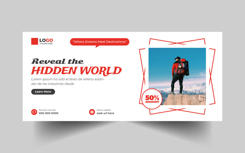 Tour and Travel Agency Facebook Cover Template Ver-10 - Features Image 1