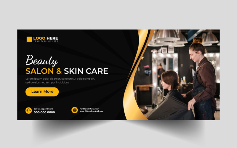 Beauty Salon Facebook Cover Template Ver-1 - Features Image 1