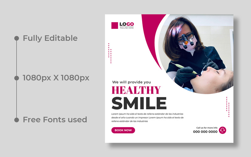 Dental Care Social Media Post Template Ver-4 - Features Image 1