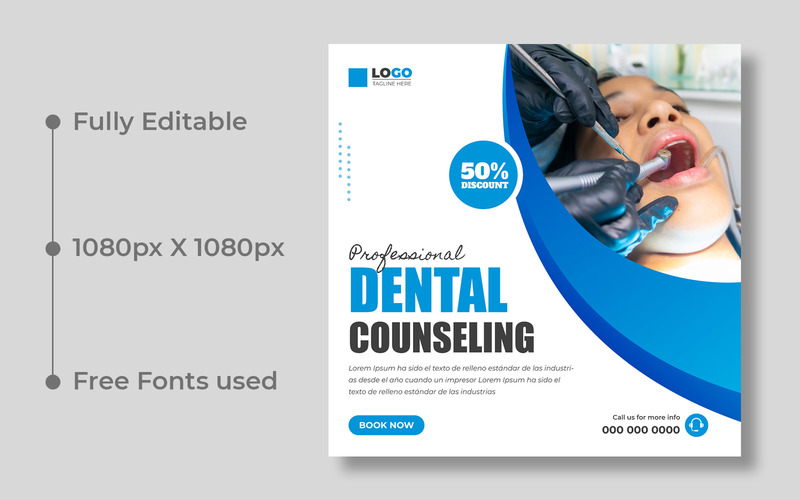 Dental Care Social Media Post Template Ver-9 - Features Image 1