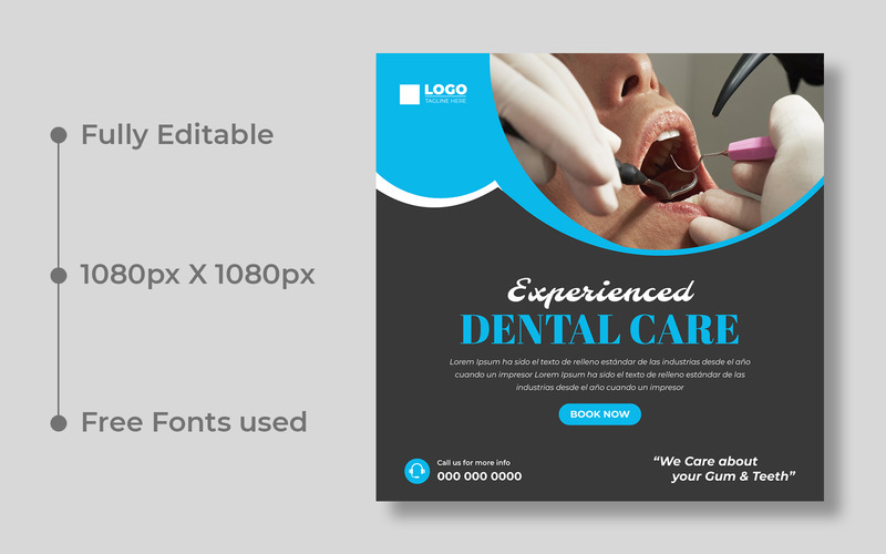 Dental Care Social Media Post Template Ver-3 - Features Image 1
