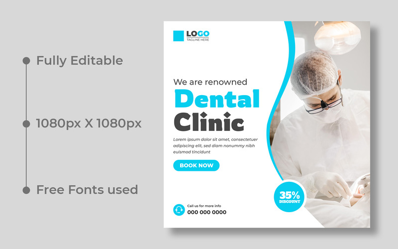Dental Care Social Media Post Template Ver-7 - Features Image 1