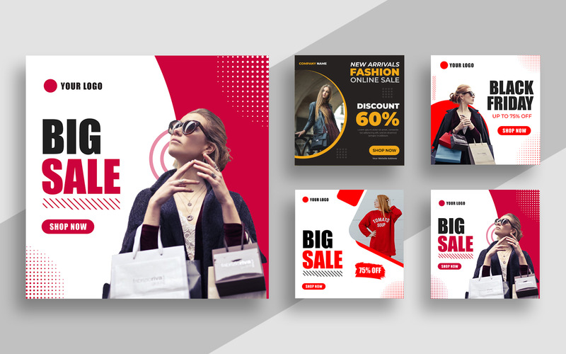 Fashion Sale Social Media Post Template Ver-2 - Features Image 1