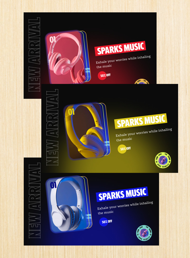 HiFi Beasty - Modello di banner moderno per siti Web gratuiti - Caratteristiche Immagine 1