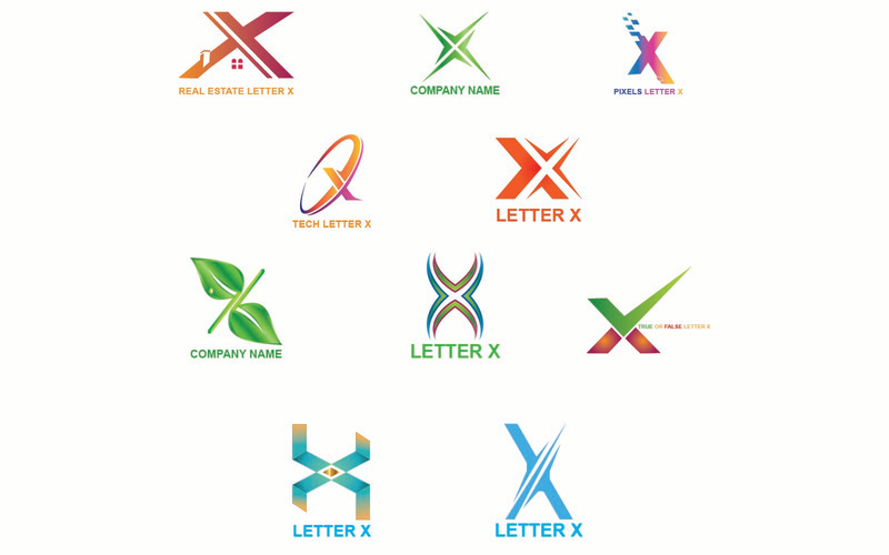 Buchstabe X-Logo-Vorlage für alle Unternehmen und Marken - Eigenschaften Bild 1