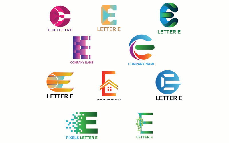 Modello di logo della lettera E per tutte le aziende e i marchi - Caratteristiche Immagine 1
