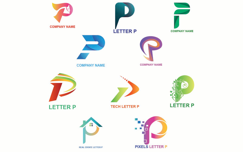 Modelo de logotipo da letra P para todas as empresas e marcas - Features Image 1