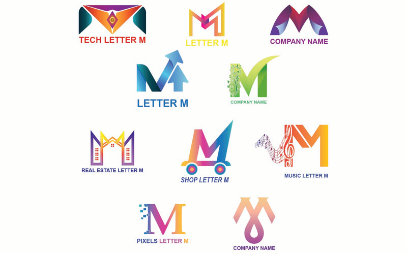 Plantilla de logotipo de letra M para todas las empresas y marcas - Características Imagen 1