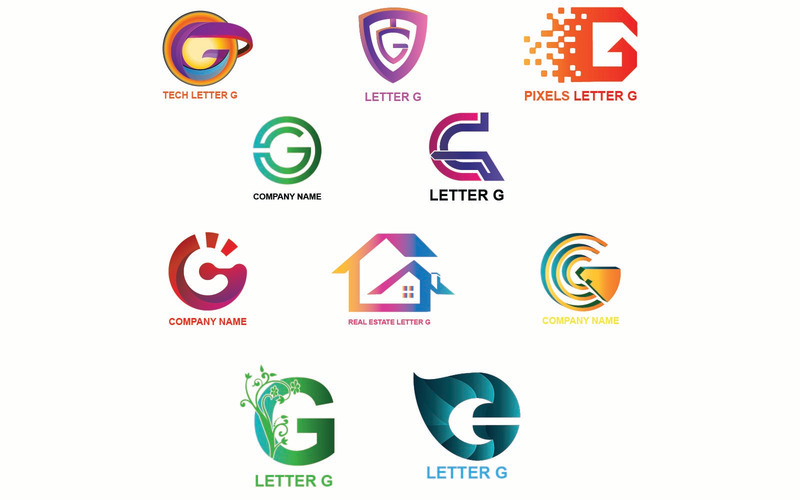 Buchstabe G-Logo-Vorlage für alle Unternehmen und Marken - Eigenschaften Bild 1