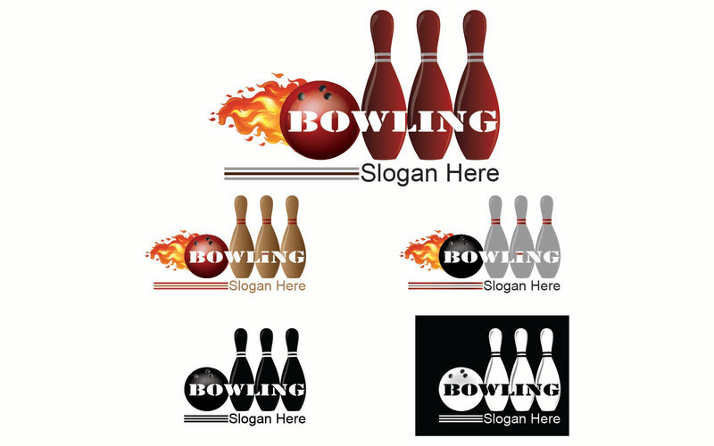 Sjablonen voor bowlingsportlogo's - Features Image 1