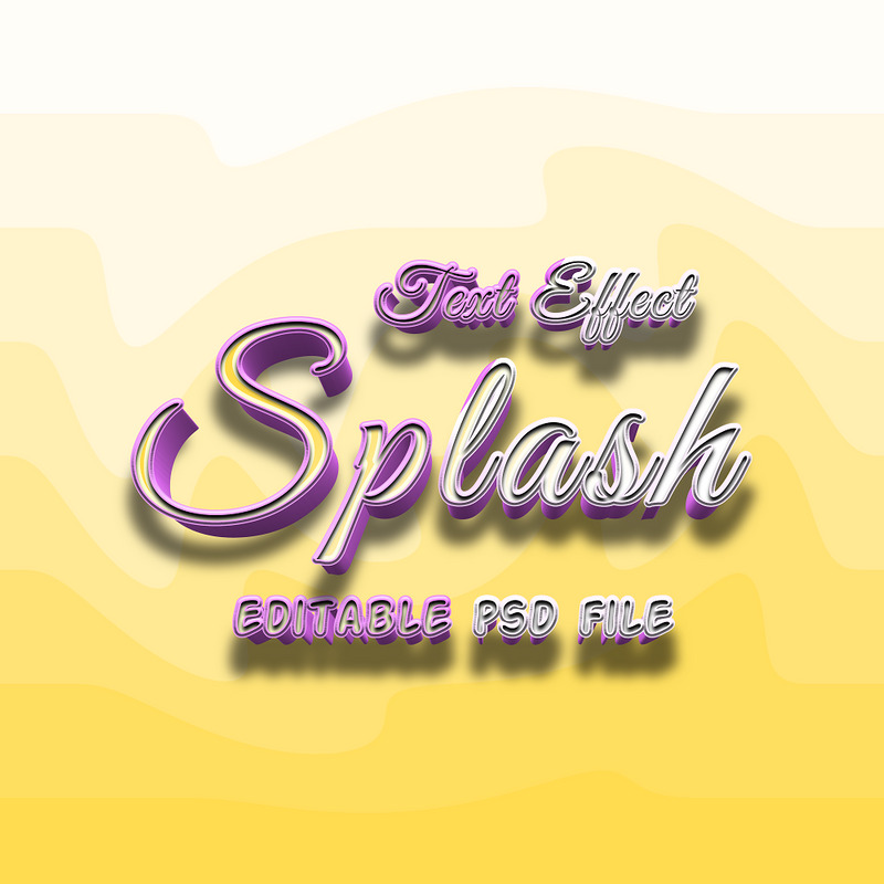 4k Splash Text Effect PSD Design - Features Image 1