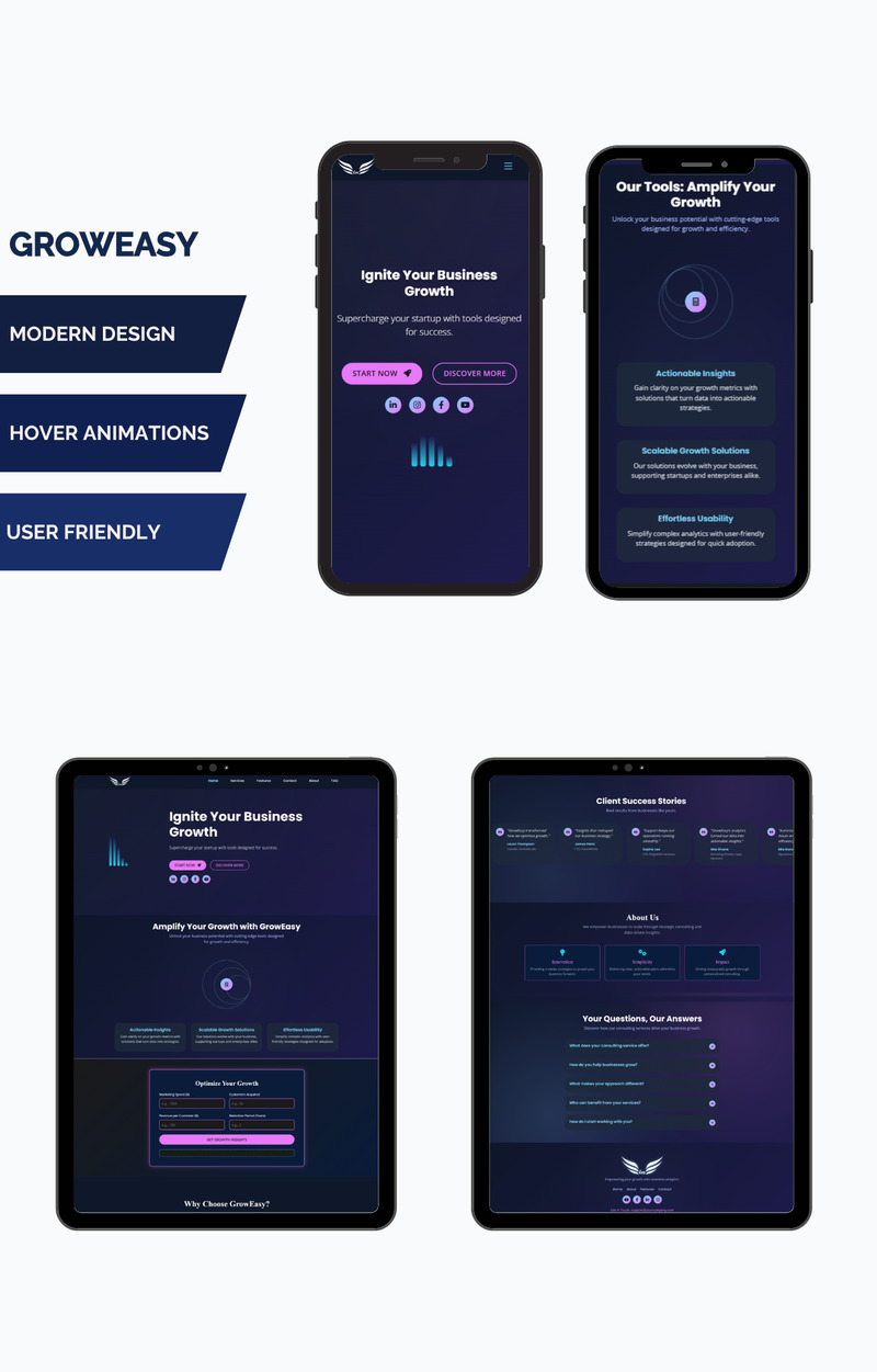 GrowEasy: Šablona webových stránek pro růst podnikání - Features Image 2