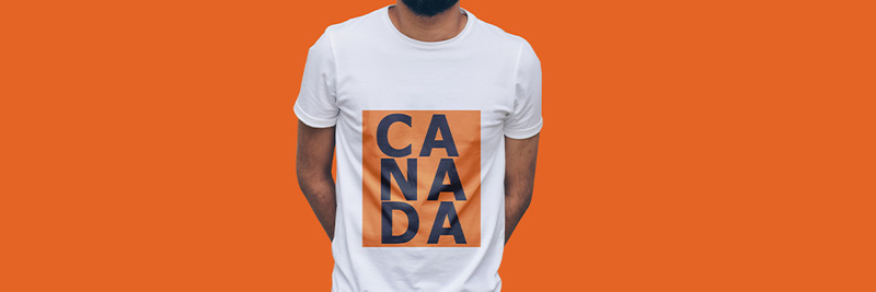 T-shirt Mockup Design On An Orange Background - Features Image 1