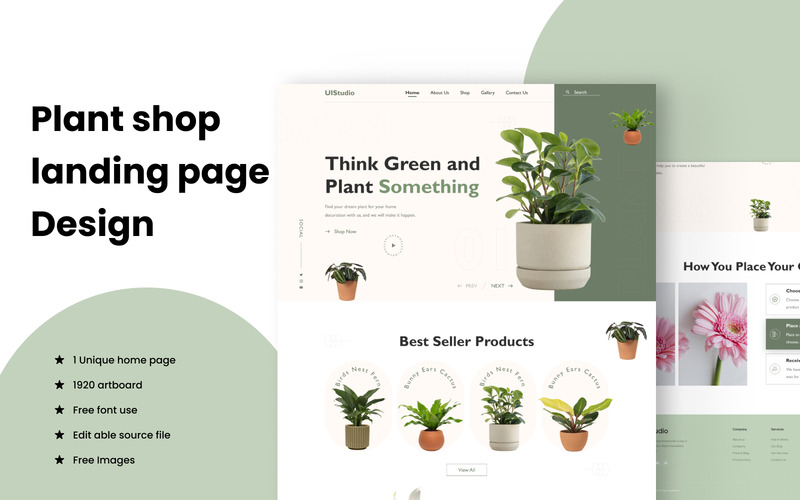 Plant Shop site UI Design 256041 TemplateMonster