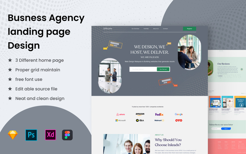 Business Agency Website Template and Theme design