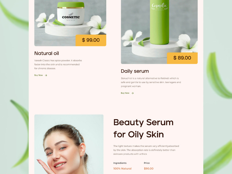 Cosmo Beauty salon and skin care products website template