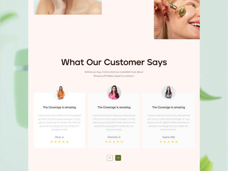 Cosmo Beauty salon and skin care products website template