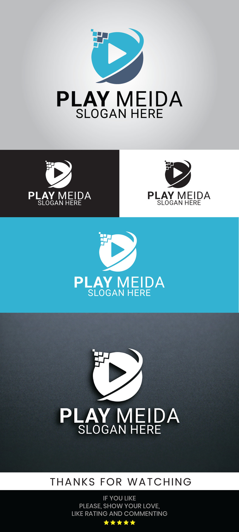 Speel Media Business Vector Logo ontwerpsjabloon - Features Image 1