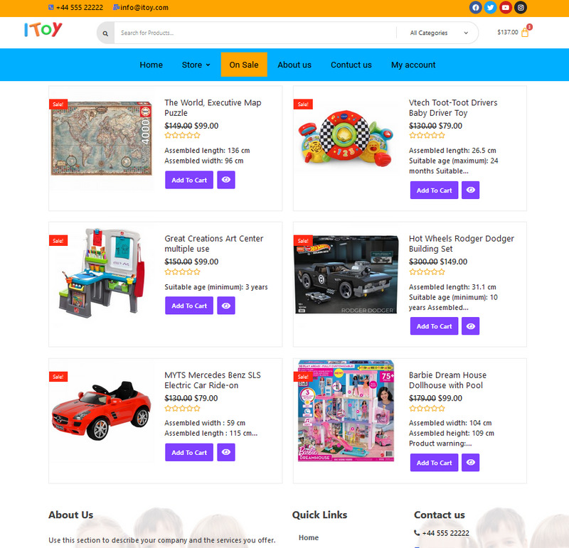 I Toy - Boutique de jouets polyvalente - WordPress WooCommerce - Caractéristiques de l’image 4