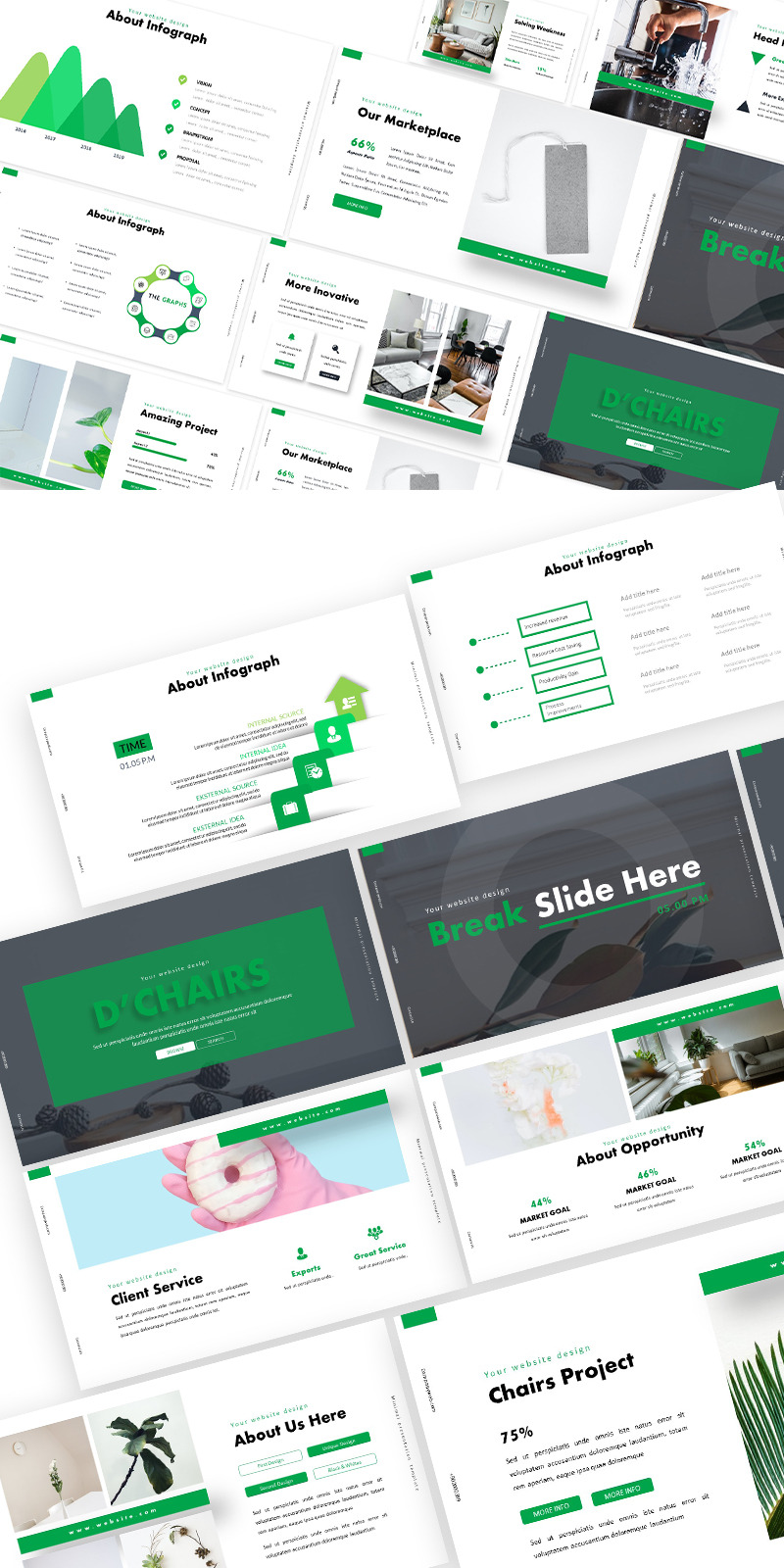 DChairs Design Powerpoint Template - Features Image 1