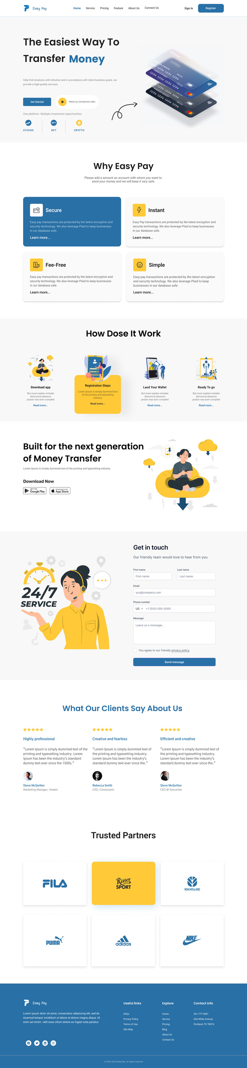 Finance Website UI Template - Features Image 1
