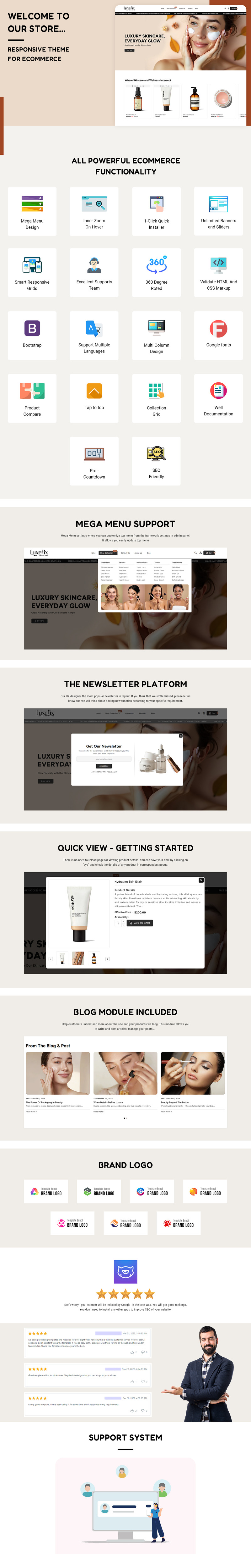 Luxefix - Tema responsivo de Shopify para comercio electrónico de belleza y cuidado de la piel - Características Imagen 3