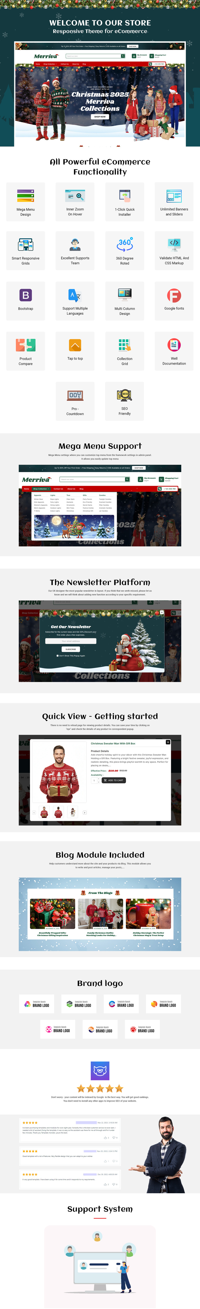 Merriva – Рождественская адаптивная тема Shopify для электронной коммерции - Features Image 3