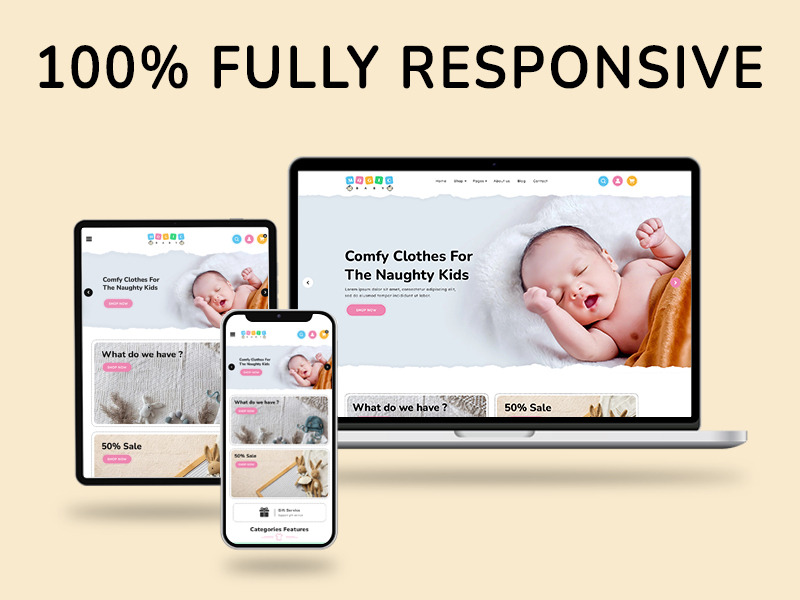 Magic - Baby Cloths Responsive Prestashop Theme for eCommerce Website Template - Features Image 1